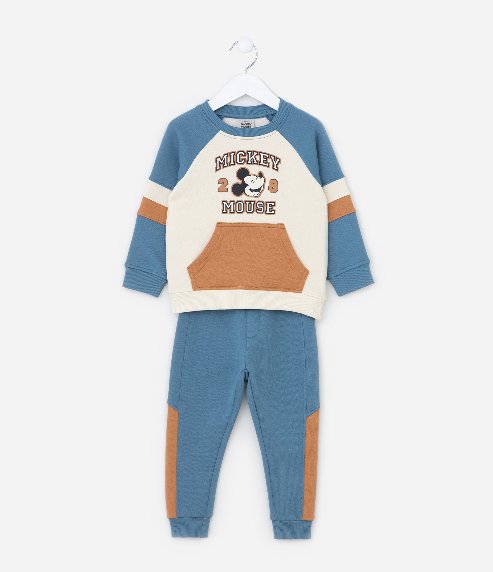 Conjunto Infantil com Recortes e Estampa Mickey - Tam 1 a 6 Anos Azul 1