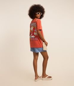 Camiseta Alongada em Algodão com Estampa Summer Hits Festival