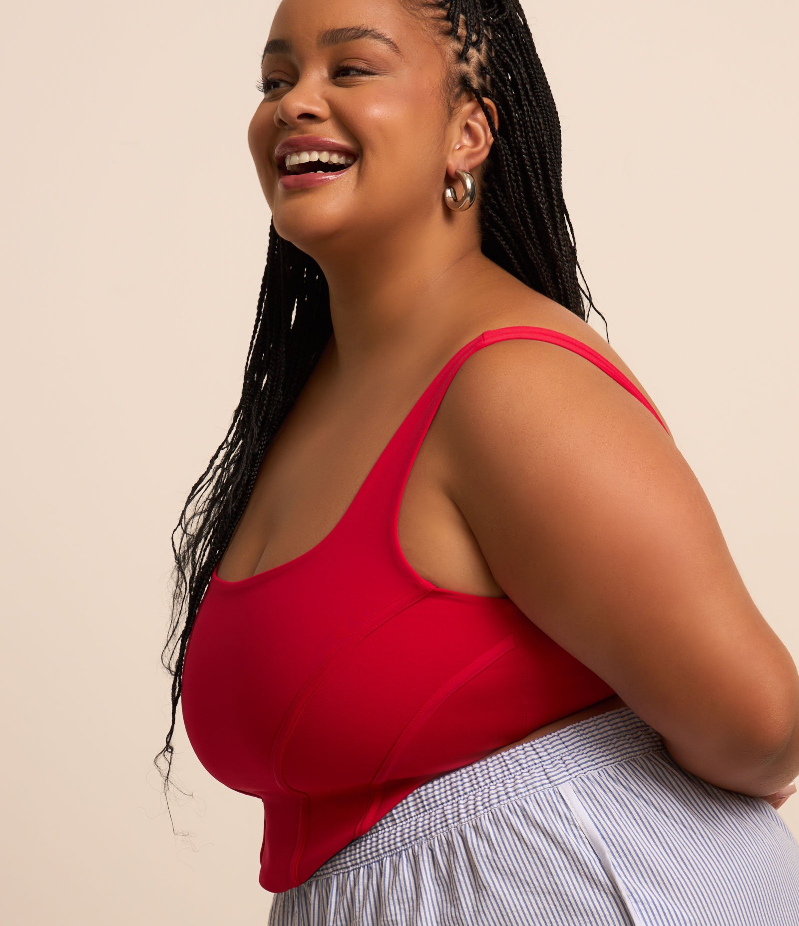 Top Sportcore com Tecnologia Dry e Ponta Curve e Plus Size Vermelho 4