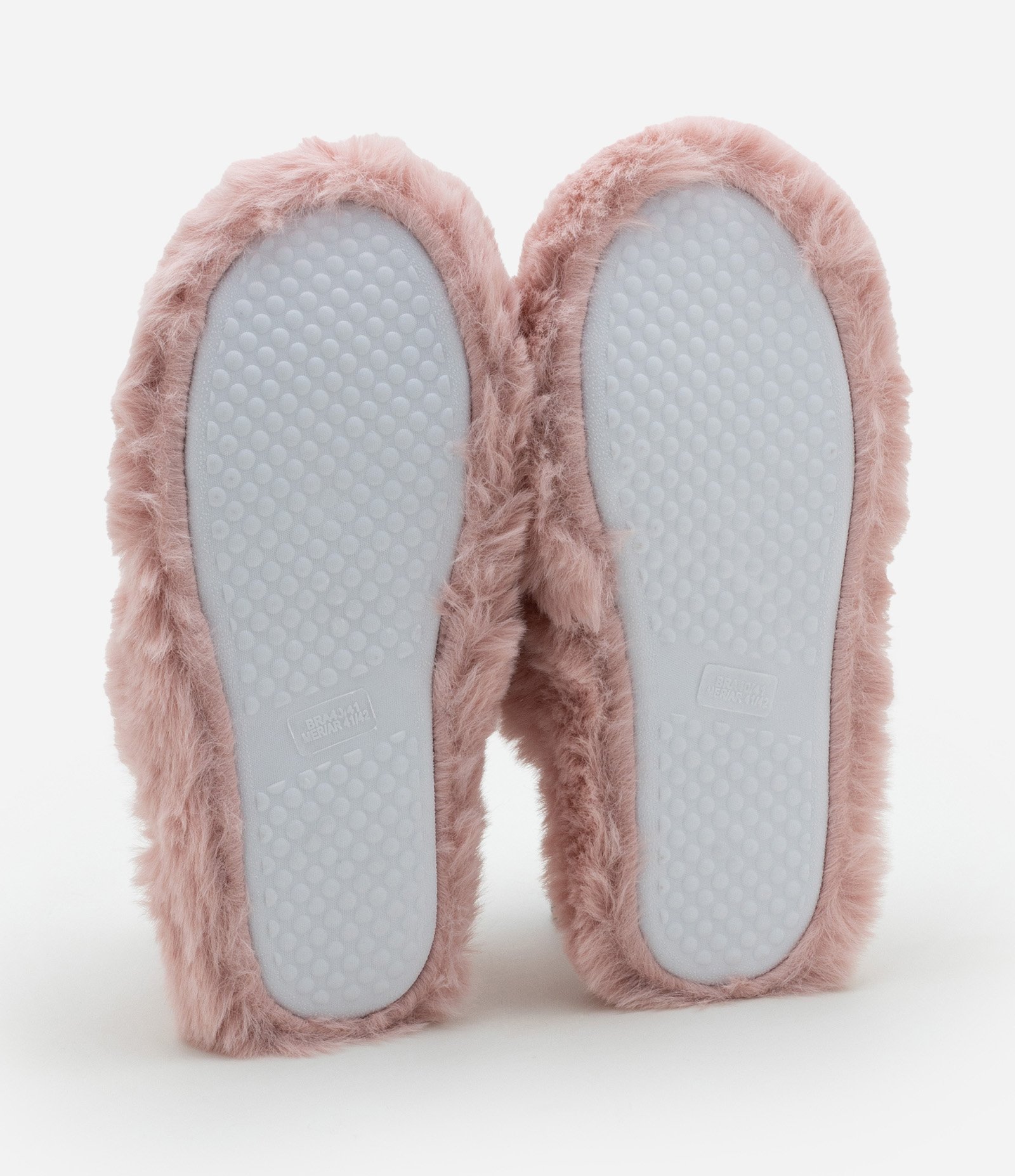 Pantufa Fechada com Pelinhos Rosa 4