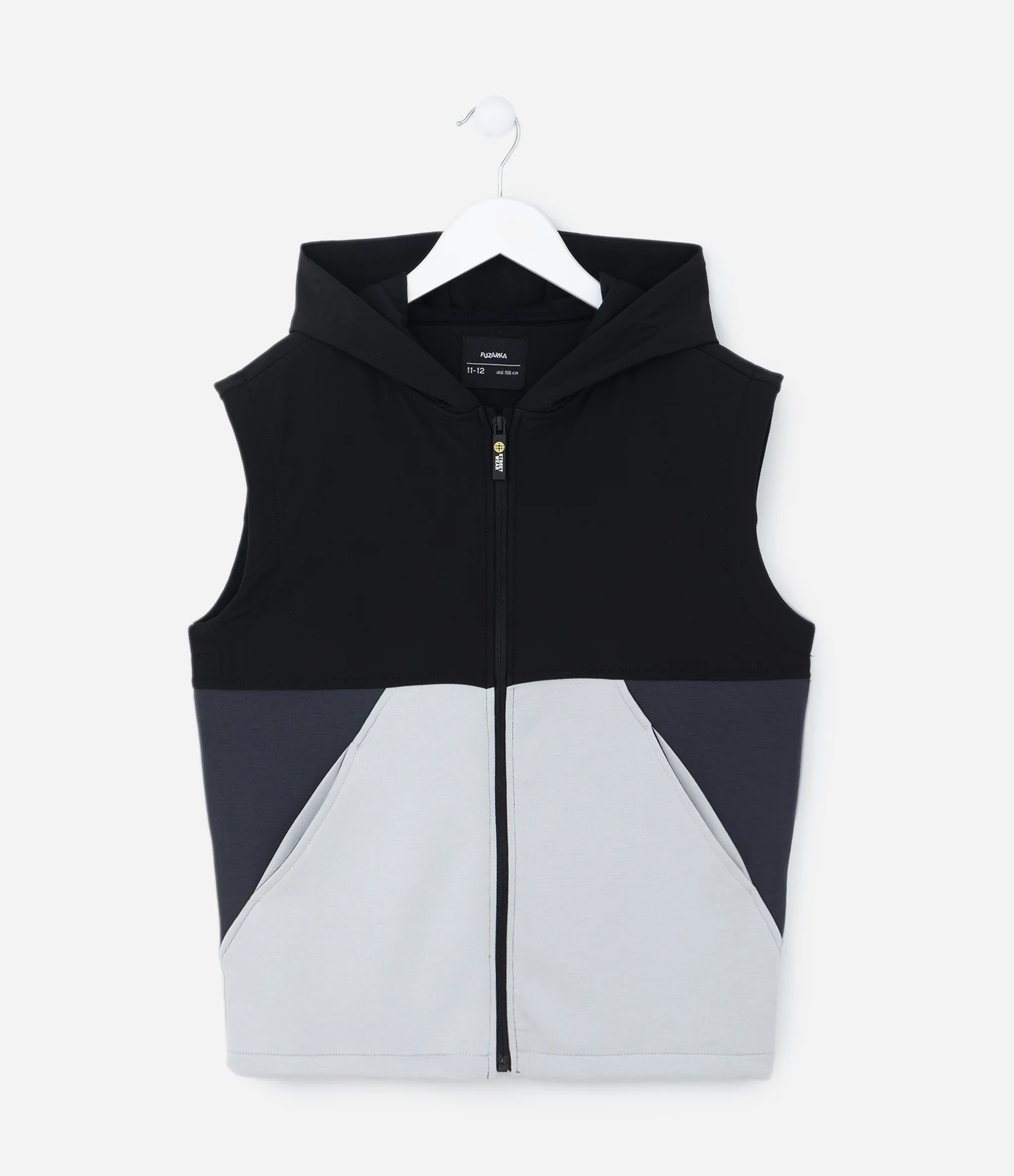 Colete Infantil em Moletom com Capuz e Bolsos em Bloco de Cores - Tam 5 a 14 Anos Multicores 1