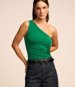 Blusa Ombro Só com Franzido Lateral