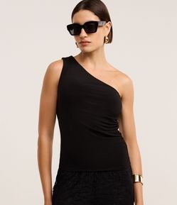 Blusa Ombro Só com Franzido Lateral