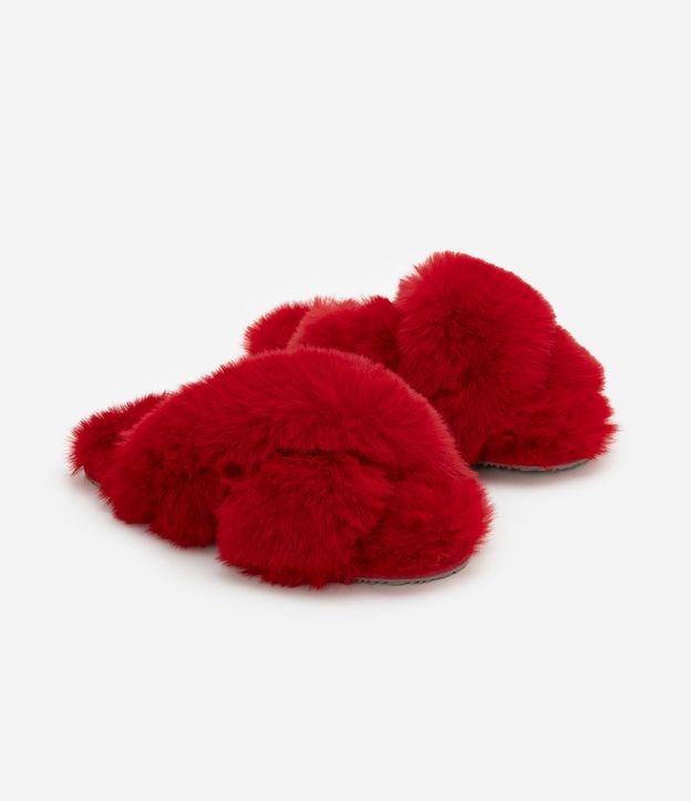 Pantufa Chinelo de Pelinhos com Tiras Cruzadas