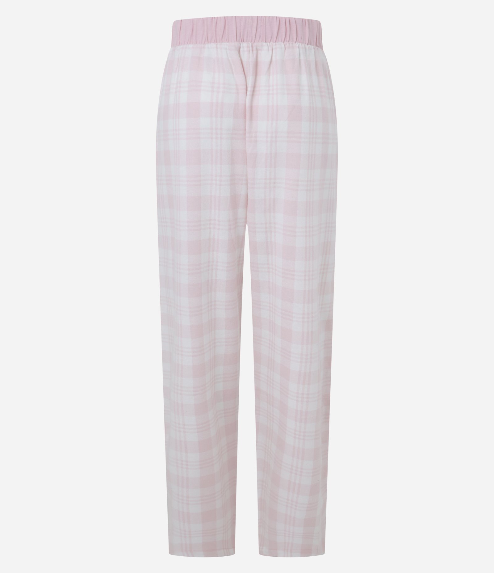 Calça de Pijama em Flanela Xadrez Rosa 6