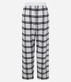 Calça de Pijama em Flanela Xadrez