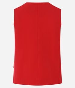 Colete em Alfaiataria com Botões e Detalhe de Lapela