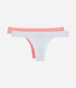 Kit 02 Calcinhas Biquíni em Laise com Renda