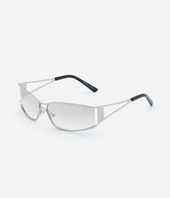 Óculos de Sol Quadrado em Metal Retro com Lente Degrade