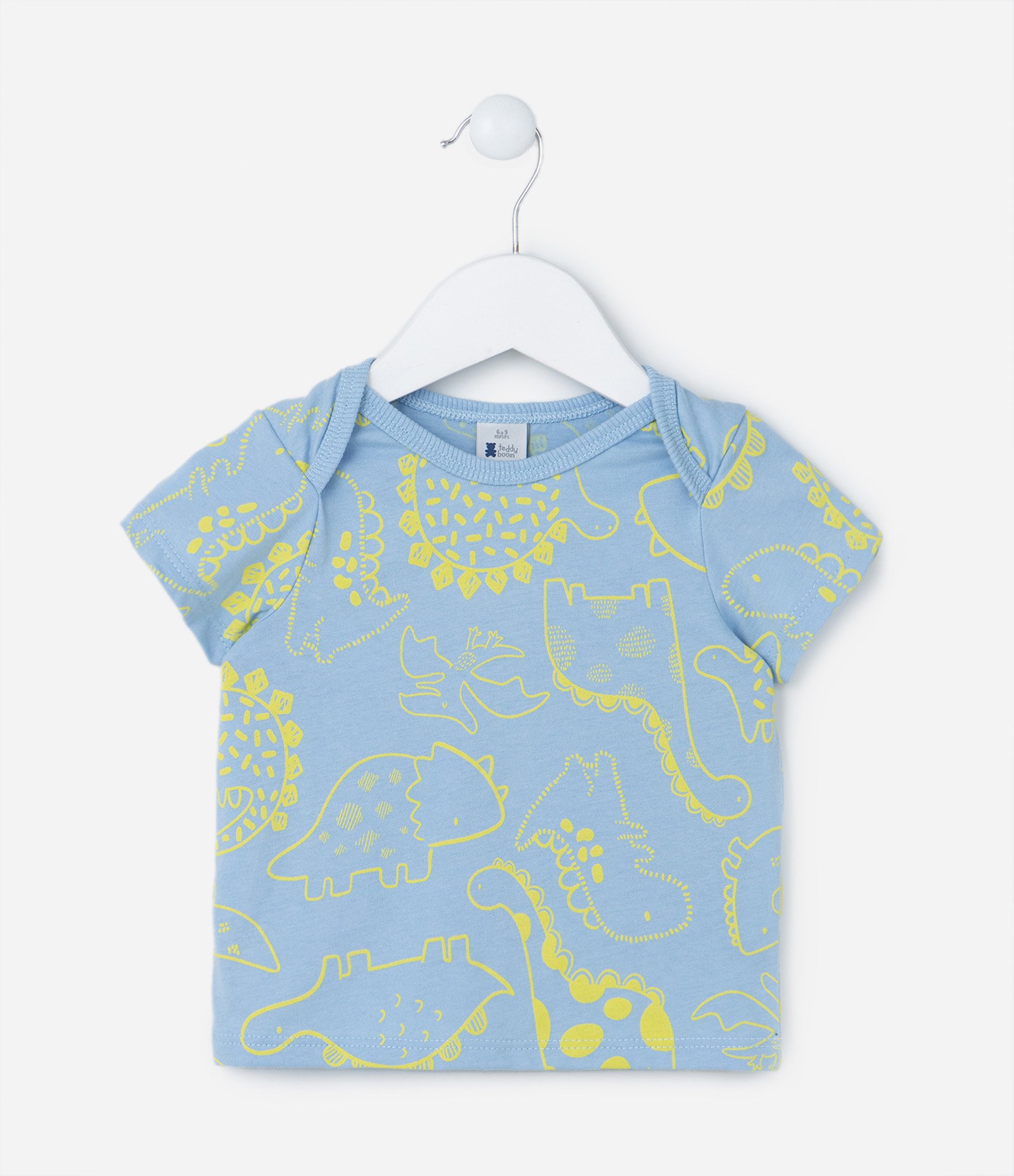 Conjunto Infantil com Estampa Dino - Tam 0 a 18 Meses Azul 3