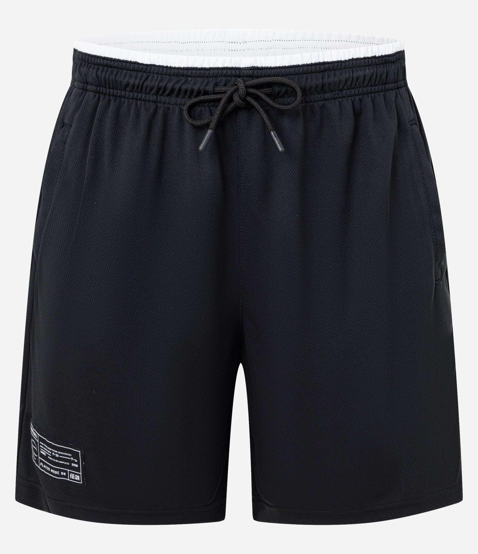 Bermuda Esportiva de Basquete em Microfibra Sem Costura Lateral Preto 5