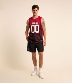 Bermuda Esportiva de Basquete em Microfibra Sem Costura Lateral