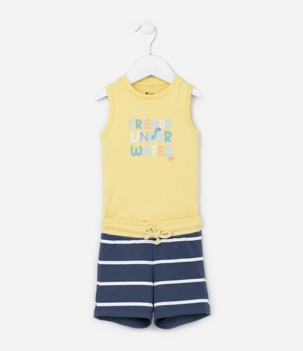 Cor: Amarelo/Azul | Tamanho: 0-3M
