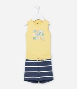 Conjunto Infantil com Lettering Friends Under Water - Tam 0 a 18 meses