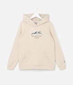 Blusão Infantil com Estampa Relevo Montanha - Tam 5 a 14 Anos