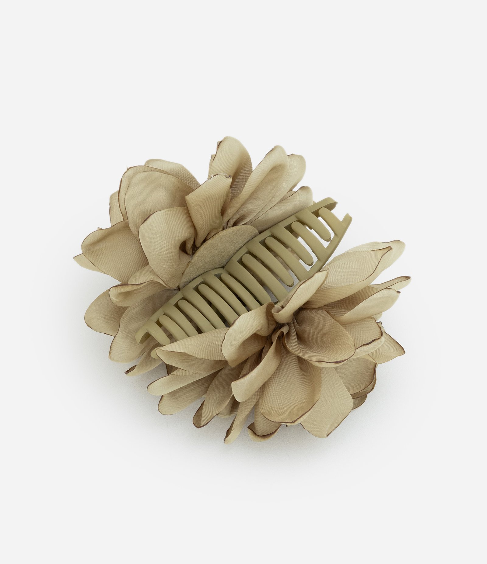 Piranha de Cabelo Média com Formato de Flor Oliva 2