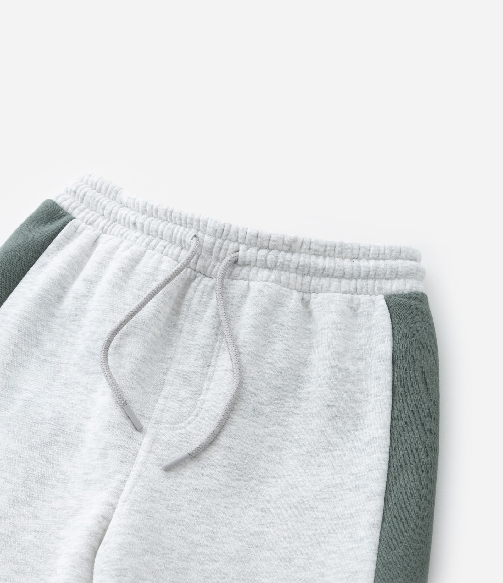 Calça Infantil em Moletom com Recorte Lateral - Tam  5 a 14 Anos Cinza Claro/Verde/Azul 9