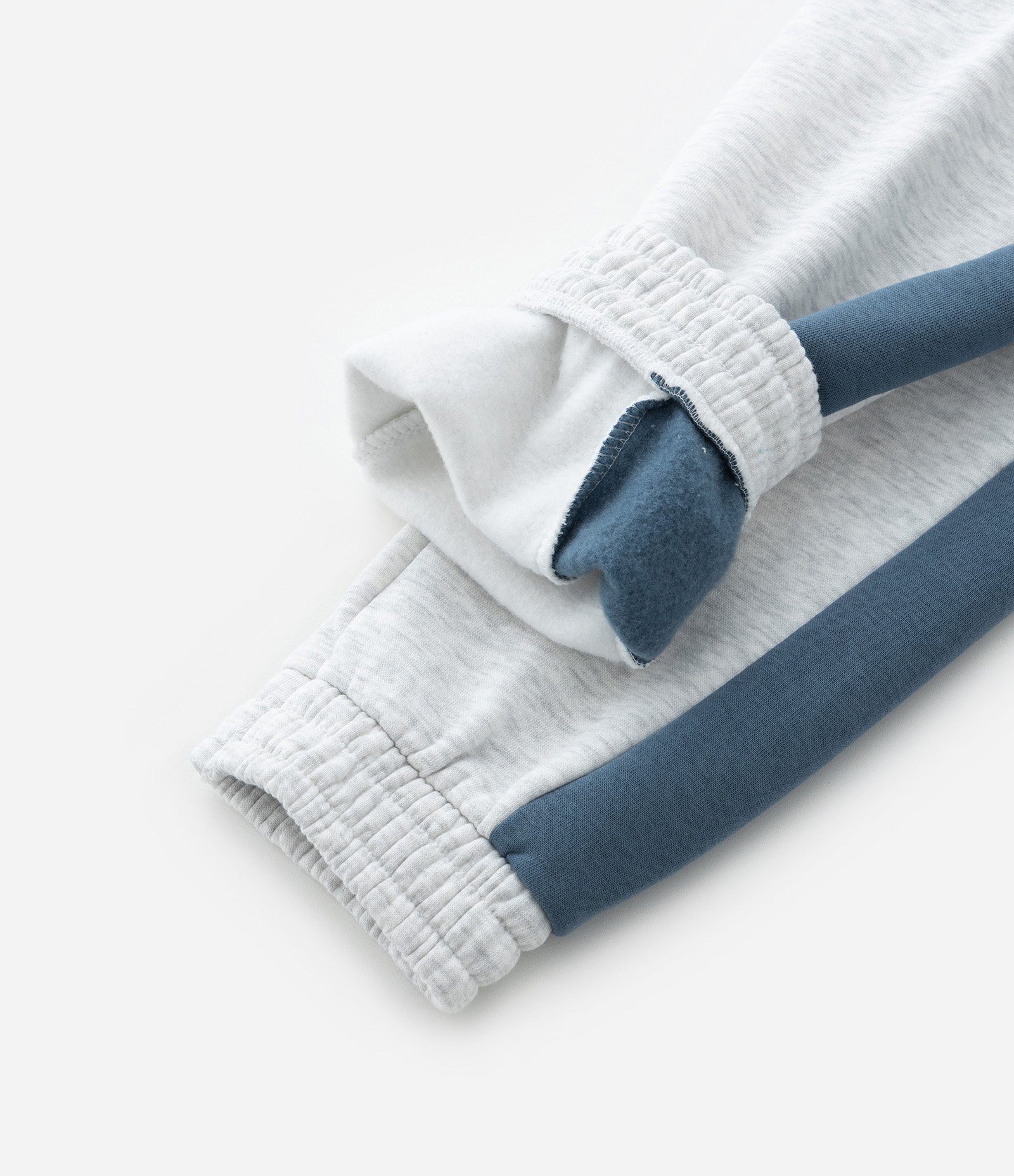 Calça Infantil em Moletom com Recorte Lateral - Tam  5 a 14 Anos Cinza Claro/Verde/Azul 4