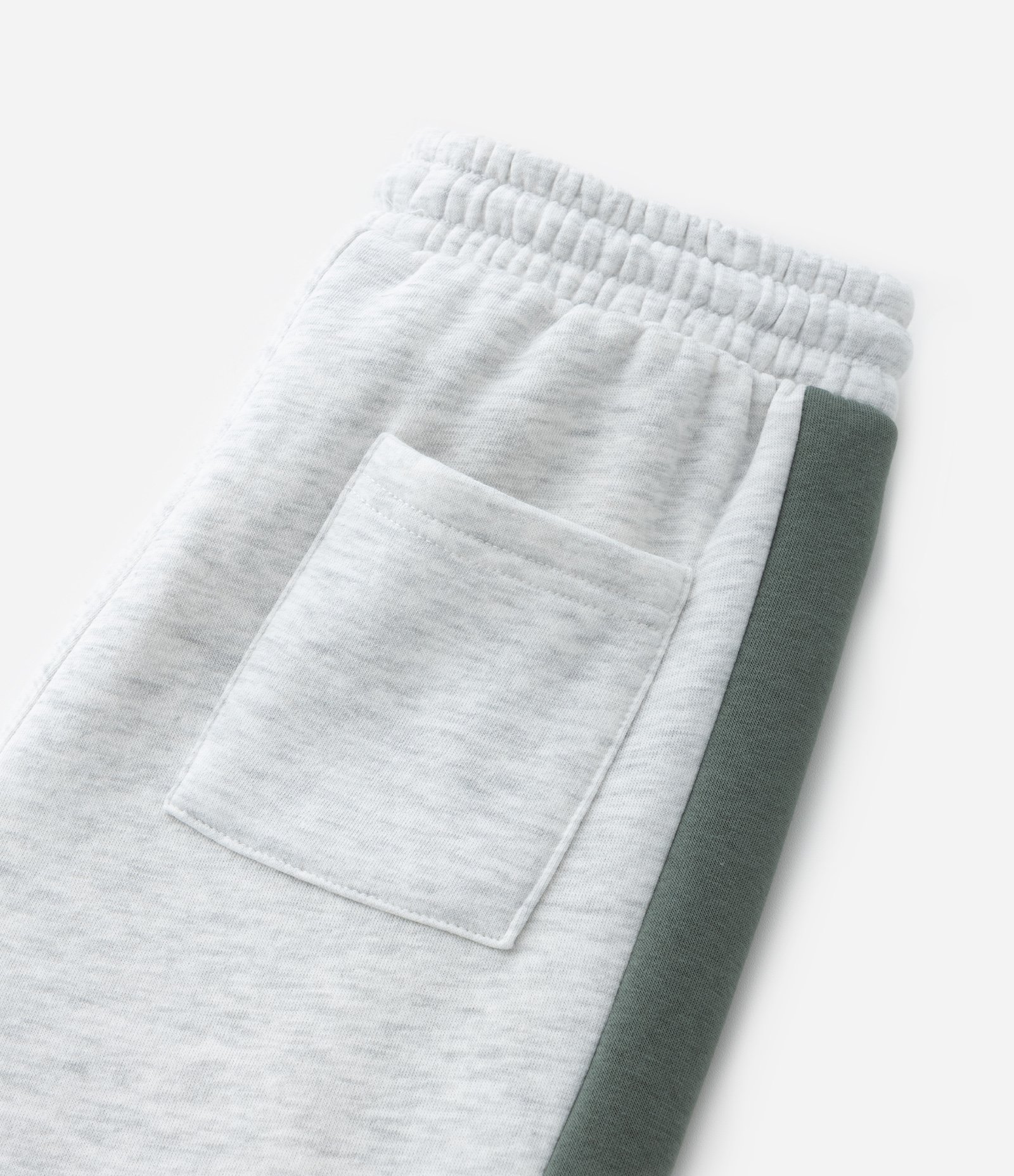 Calça Infantil em Moletom com Recorte Lateral - Tam  5 a 14 Anos Cinza Claro/Verde/Azul 5