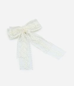 Presilha De Cabelo Laço com Renda em Poliéster