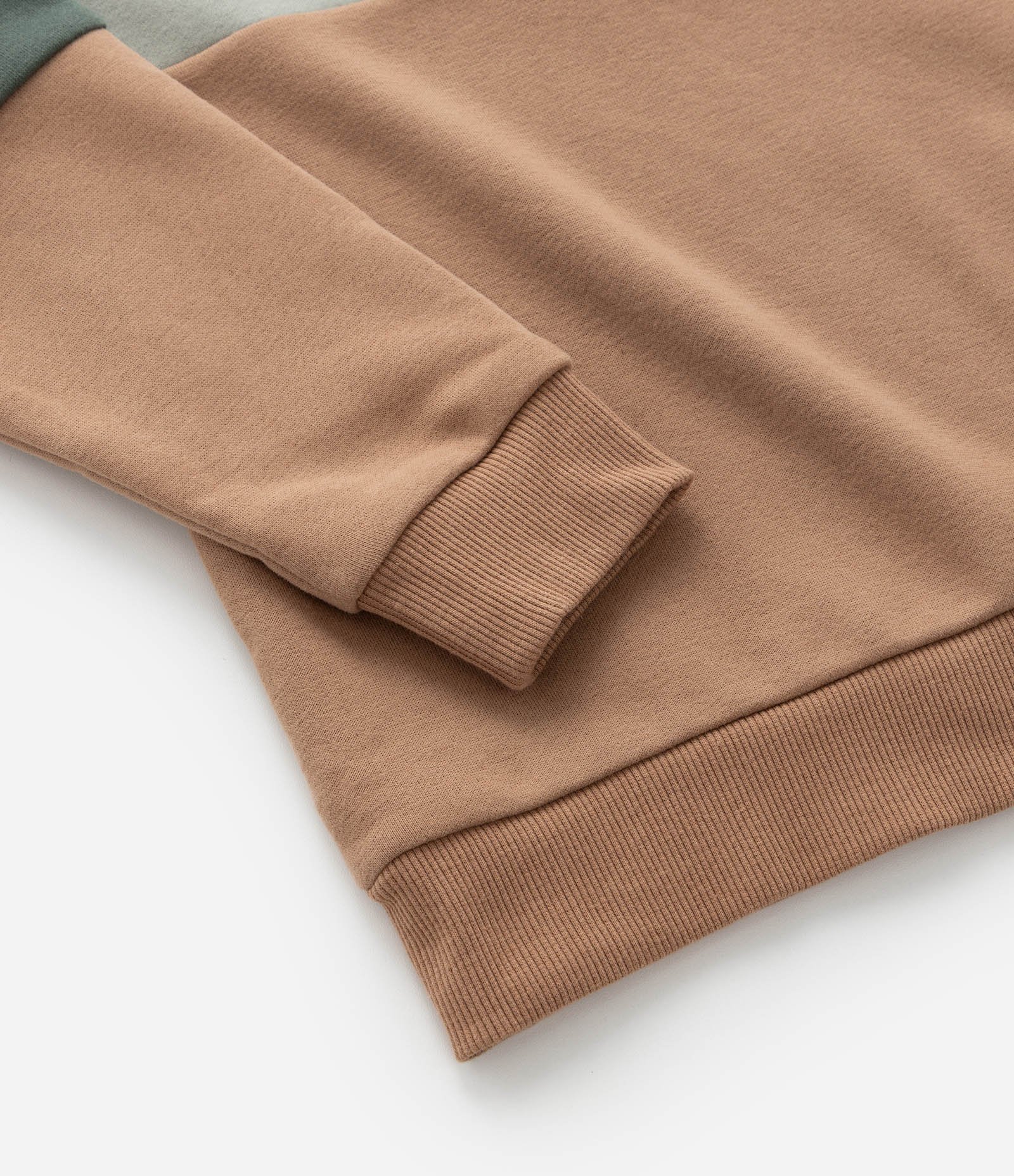 Casaco Infantil com Recortes Contrastantes - Tam 5 a 14 Anos Verde/Marrom 4