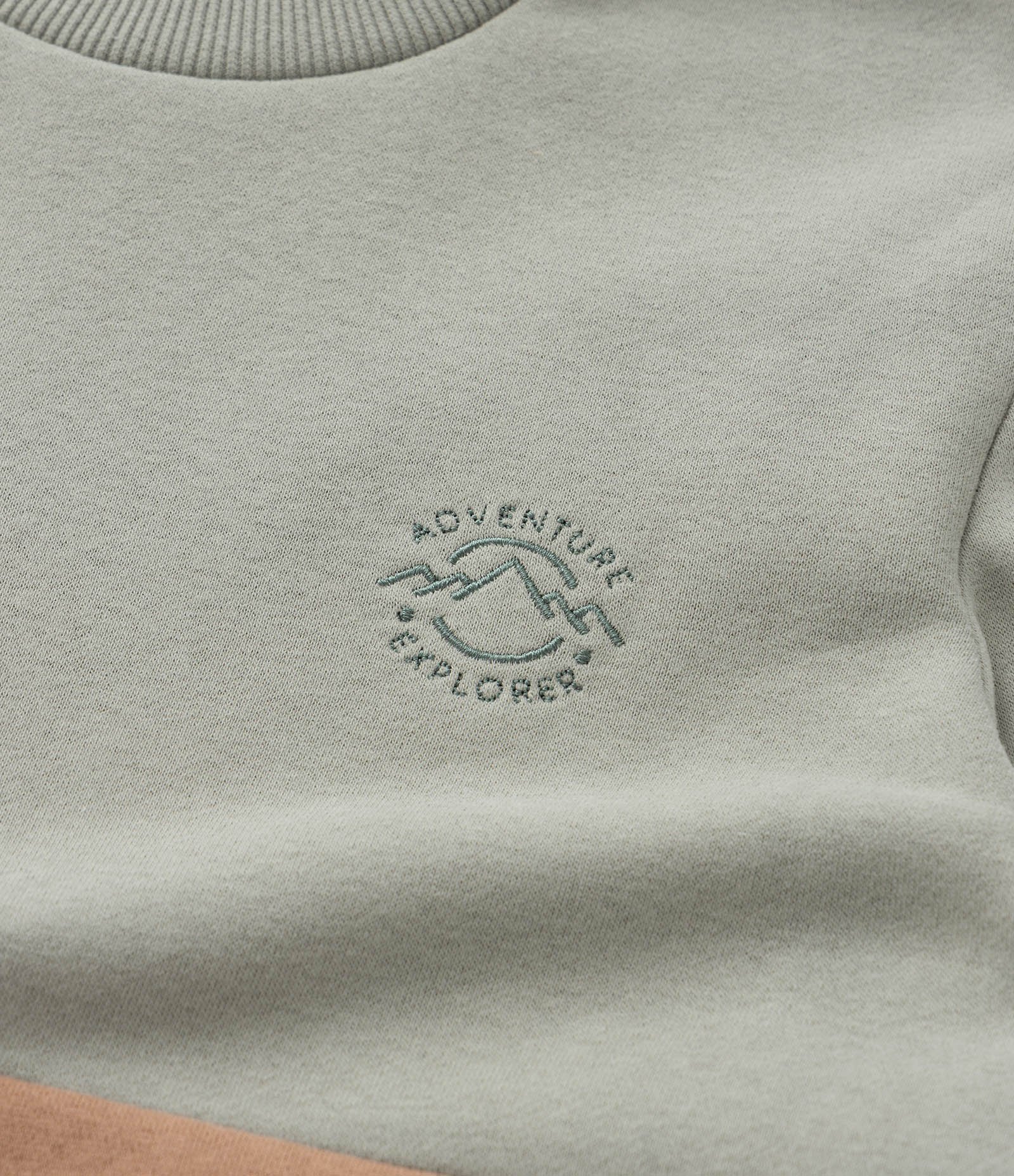 Casaco Infantil com Recortes Contrastantes - Tam 5 a 14 Anos Verde/Marrom 5