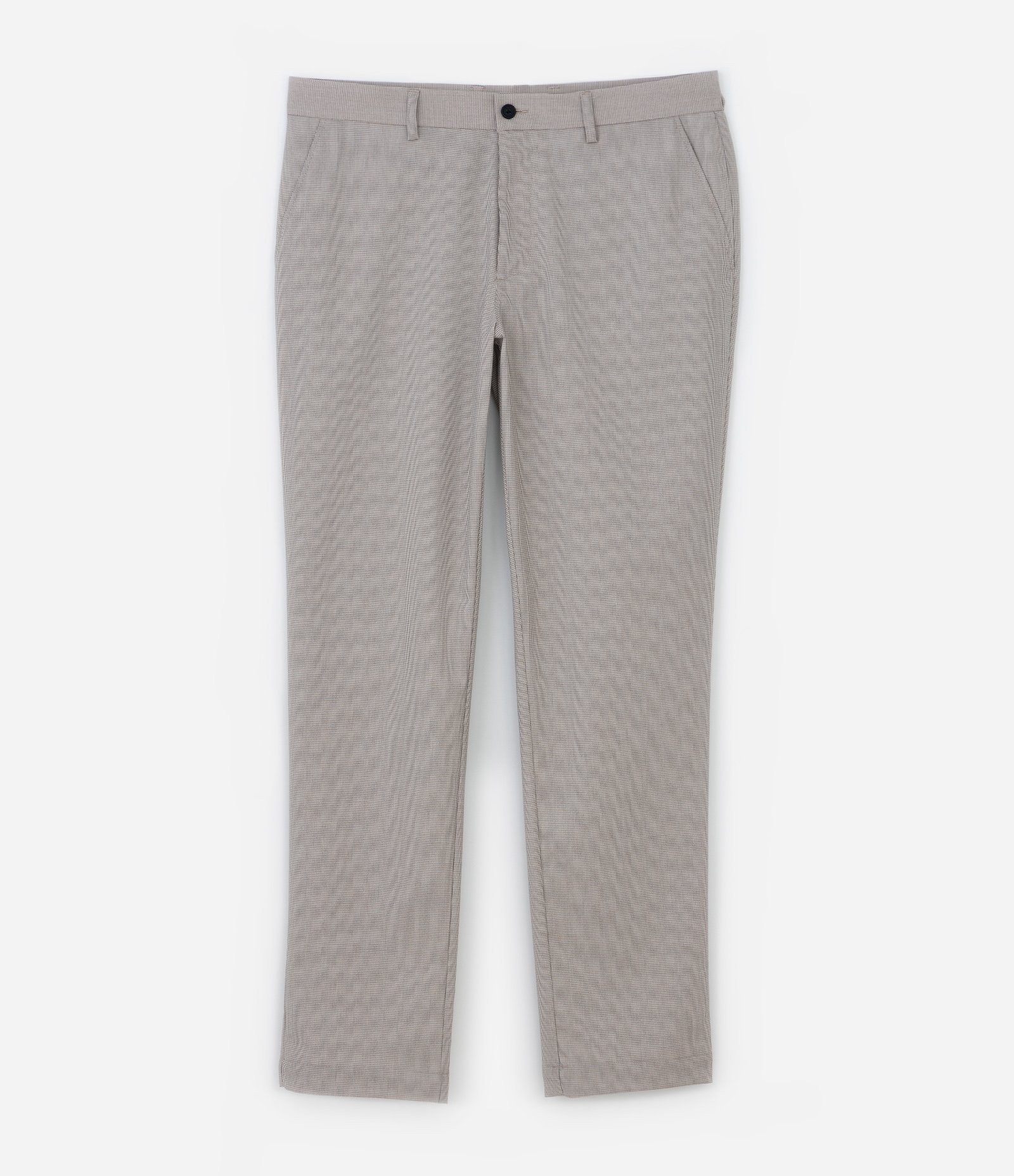 Calça Slim Alfaiataria com Estampa Xadrez em Fio Tinto Cinza 6