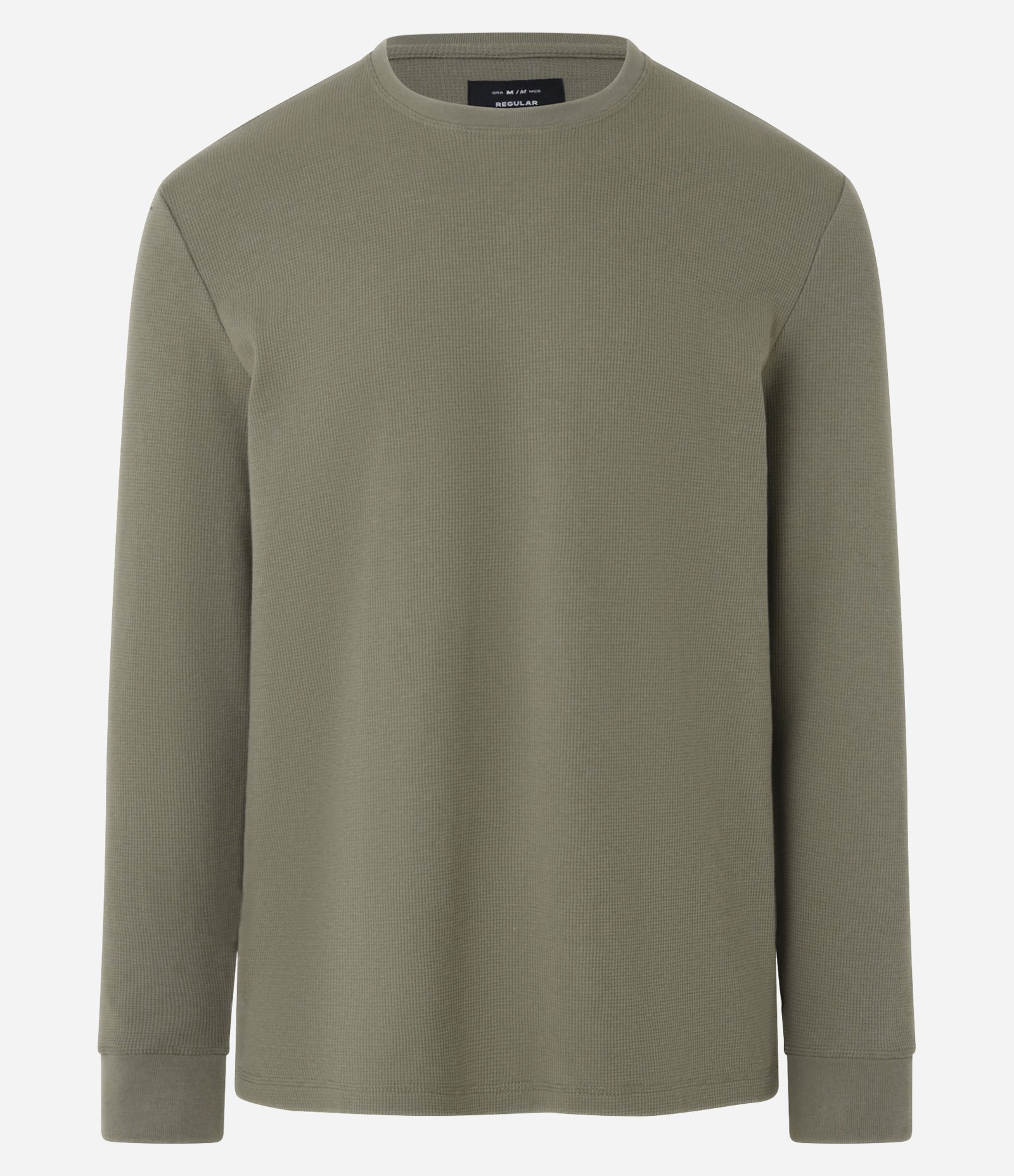 Camiseta Regular em Algodão com Textura Verde 6