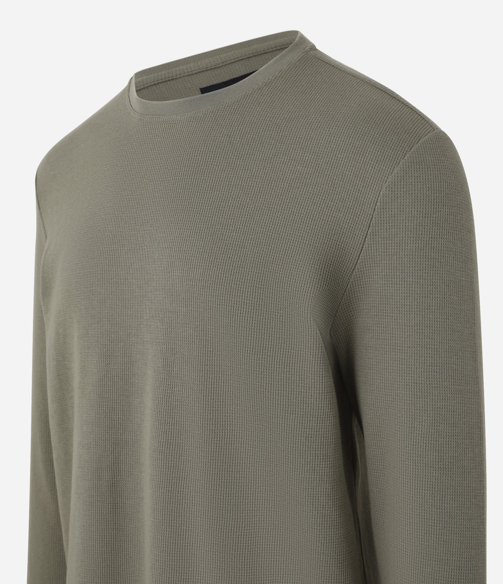 Camiseta Regular em Algodão com Textura Verde 7