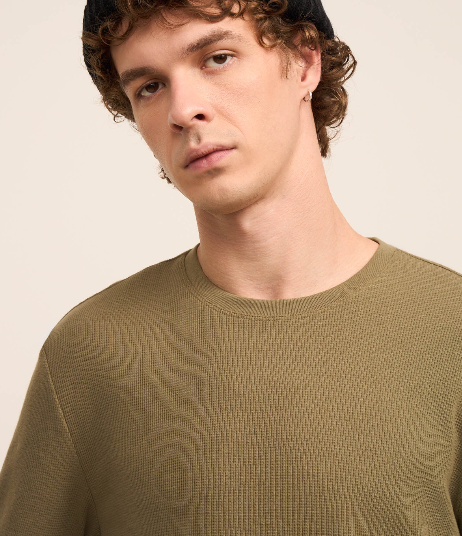 Camiseta Regular em Algodão com Textura Verde 4