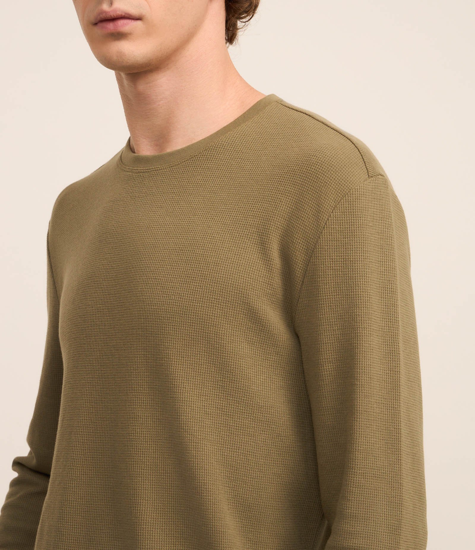 Camiseta Regular em Algodão com Textura Verde 5