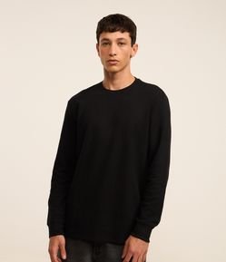 Camiseta Regular em Algodão com Textura