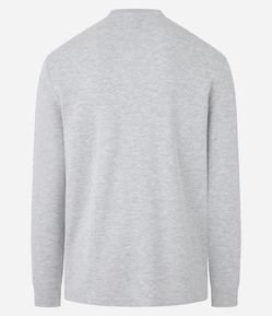 Camiseta Regular em Algodão com Textura Waffle
