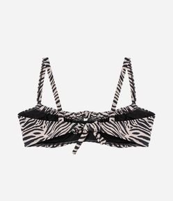 Biquíni Top Meia Taça com Estampa Zebra Curve & Plus Size