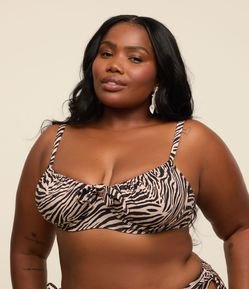Biquíni Top Meia Taça com Estampa Zebra Curve & Plus Size