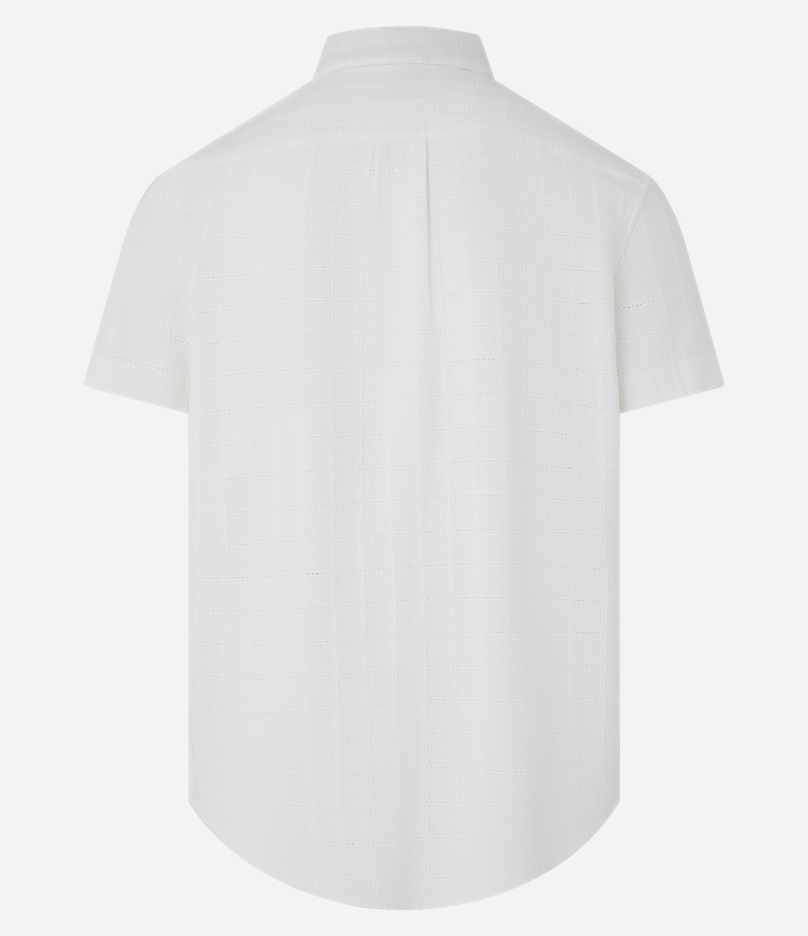 Camisa Regular em Laise e Textura Quadrada Off White 3