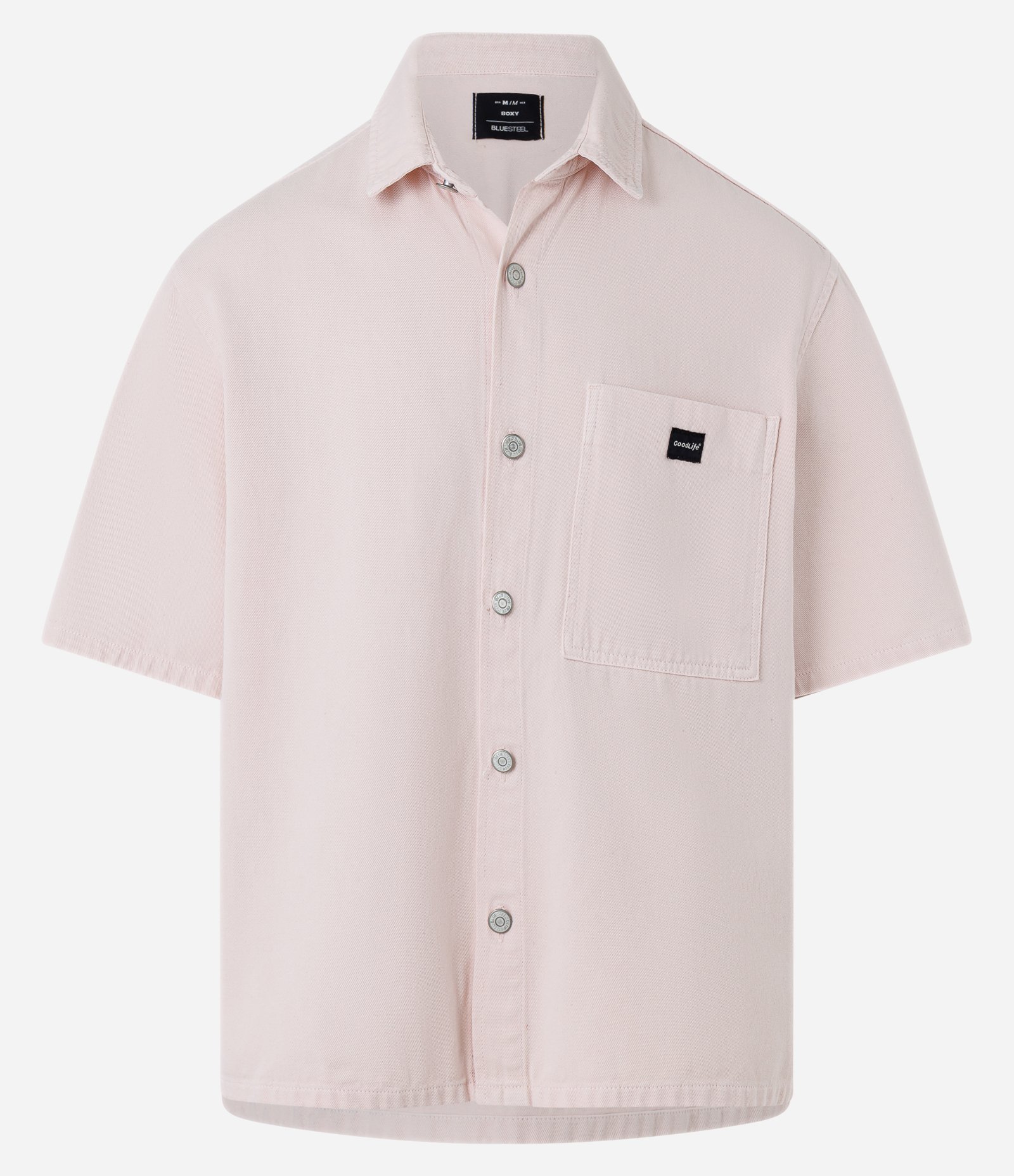 Camisa Boxy em Sarja Estonada com Bolso no Peito 4