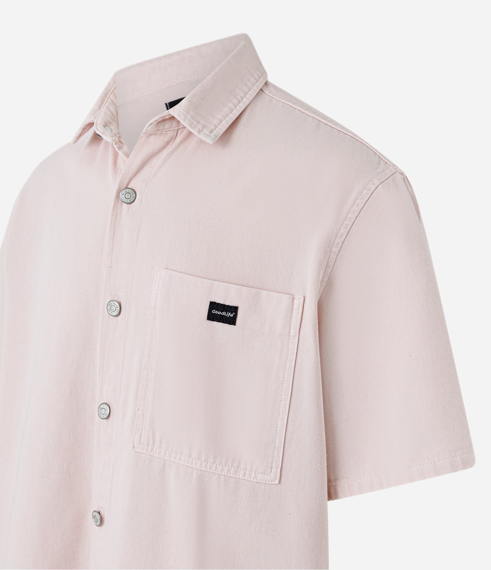 Camisa Boxy em Sarja Estonada com Bolso no Peito 5