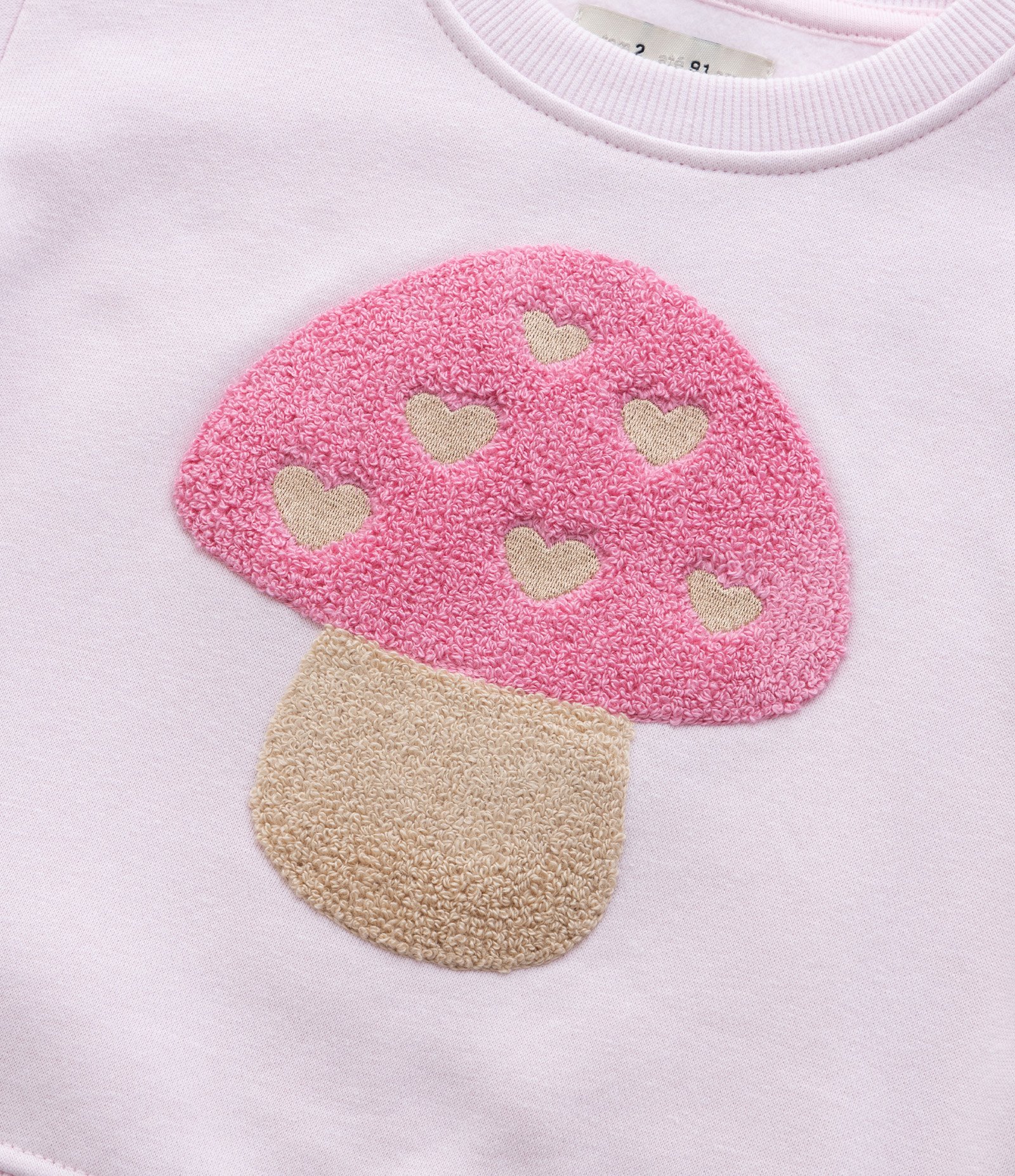 Casaco Infantil com Bordado de Cogumelo - Tam 1 a 5 Anos Rosa 5