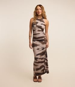 Vestido New Midi em Malha Geladinha e Costas Abertas