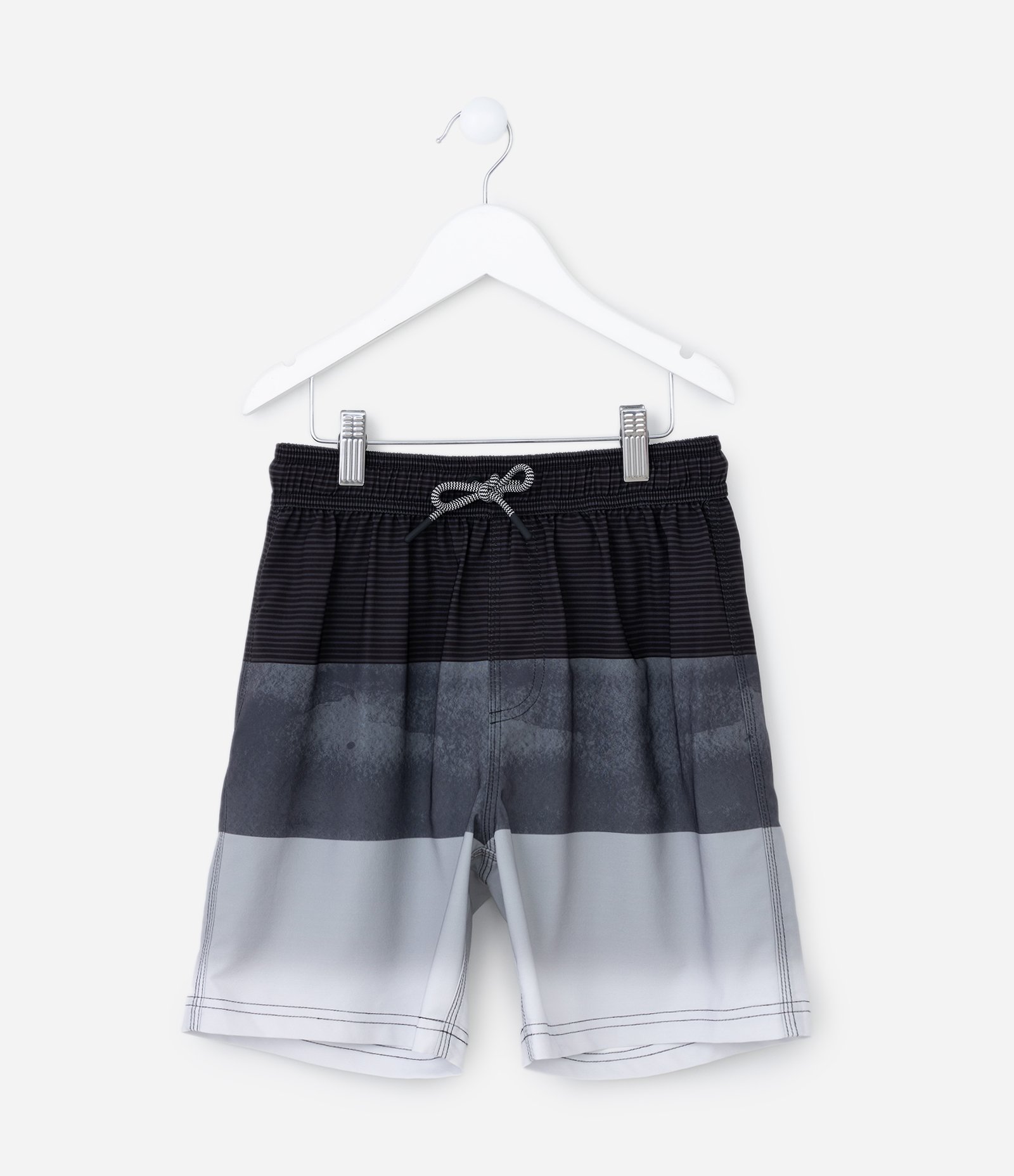 Bermuda Infantil com Estampa Bloco de Cores - Tam 5 a 14 Anos Preto 1