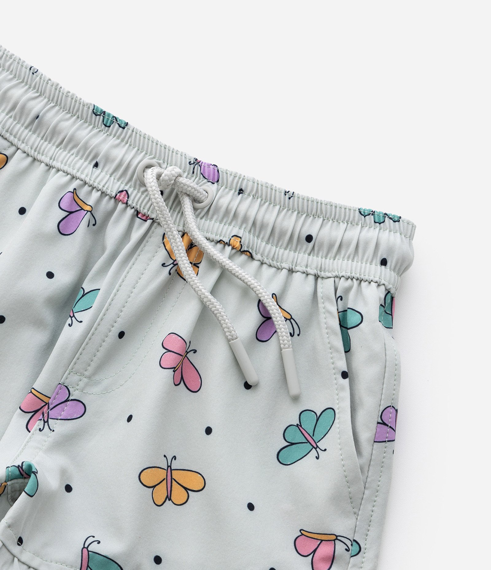 Short Infantil com Babado e Estampa Borboletas - Tam 1 a 5 Anos Cinza 6