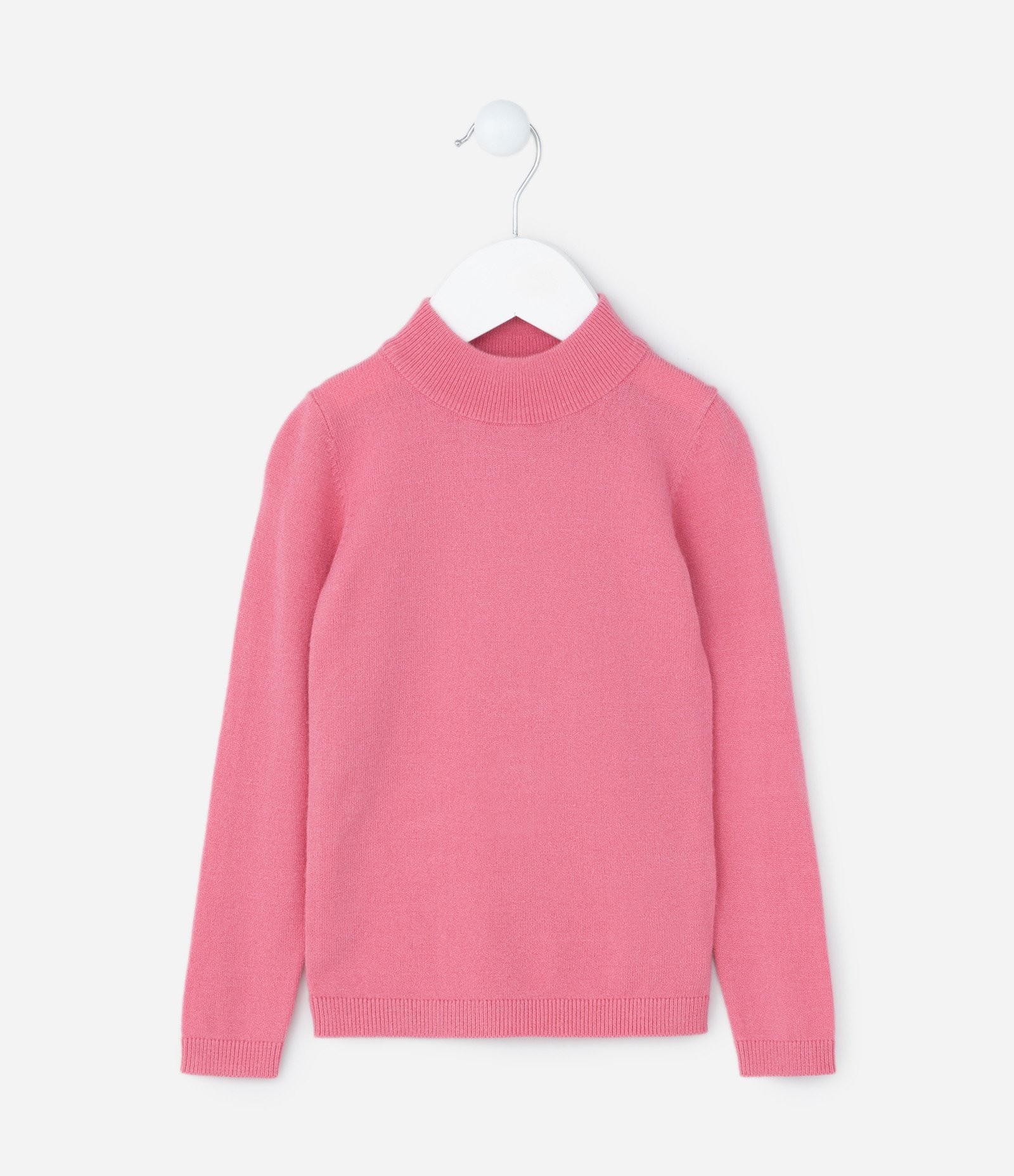 Blusa Infantil em Ribana com Gola Alta - Tam 1 a 5 Anos Rosa 1
