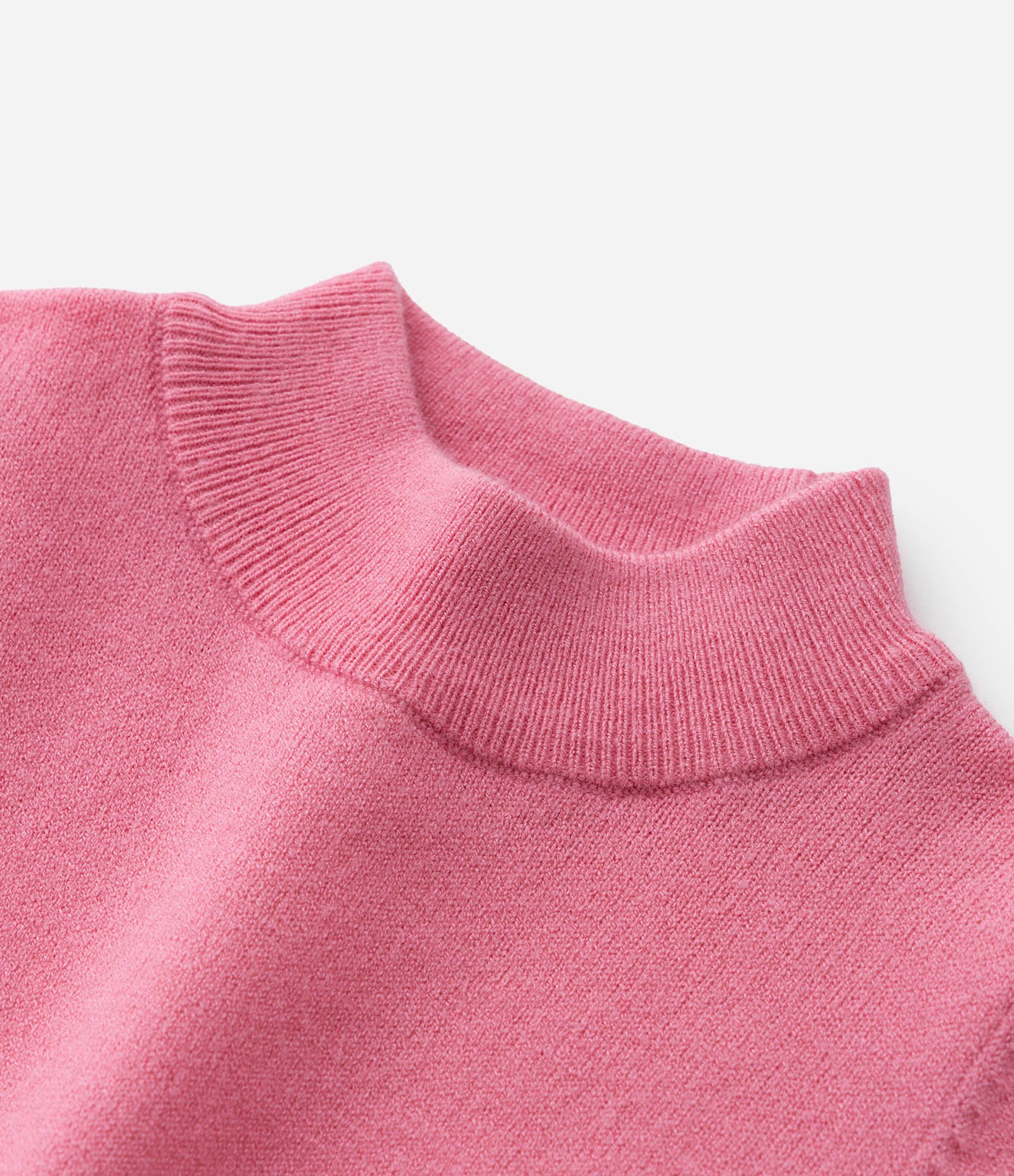 Blusa Infantil em Ribana com Gola Alta - Tam 1 a 5 Anos Rosa 5