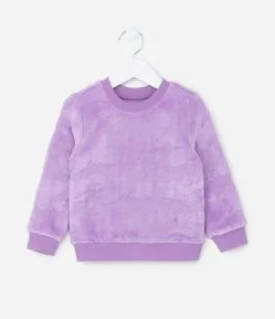 Casaco Infantil Quentinho em Fleece com Textura - Tam 1 a 5 anos