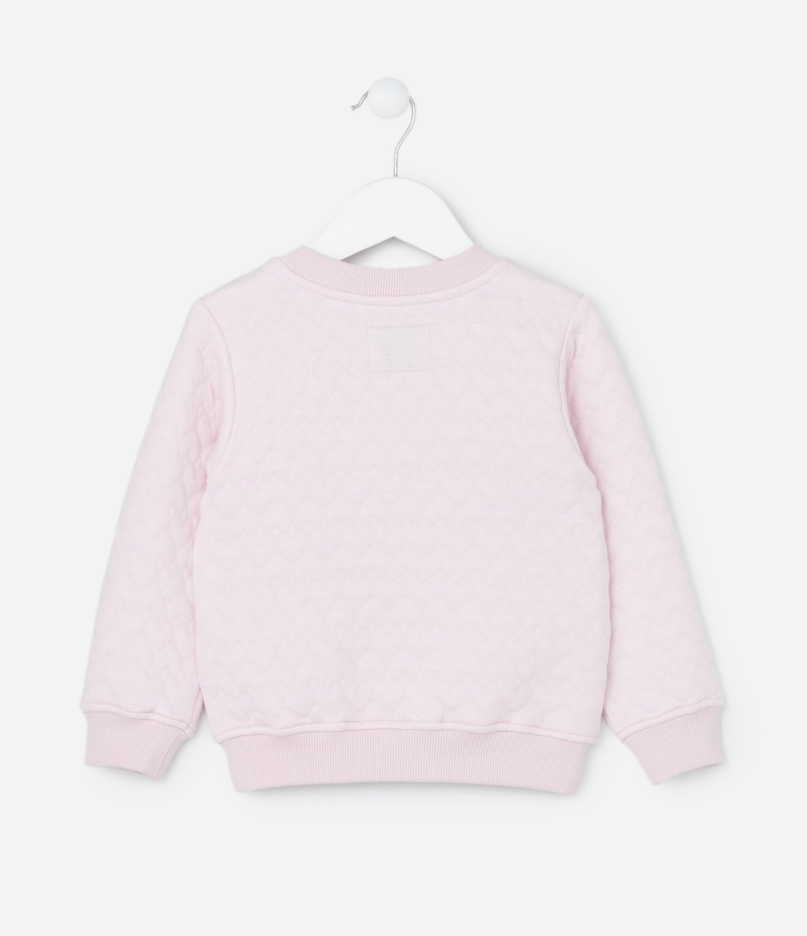Conjunto Infantil com Textura Matelasse de Corações - Tam 1 a 5 Anos Rosa 2