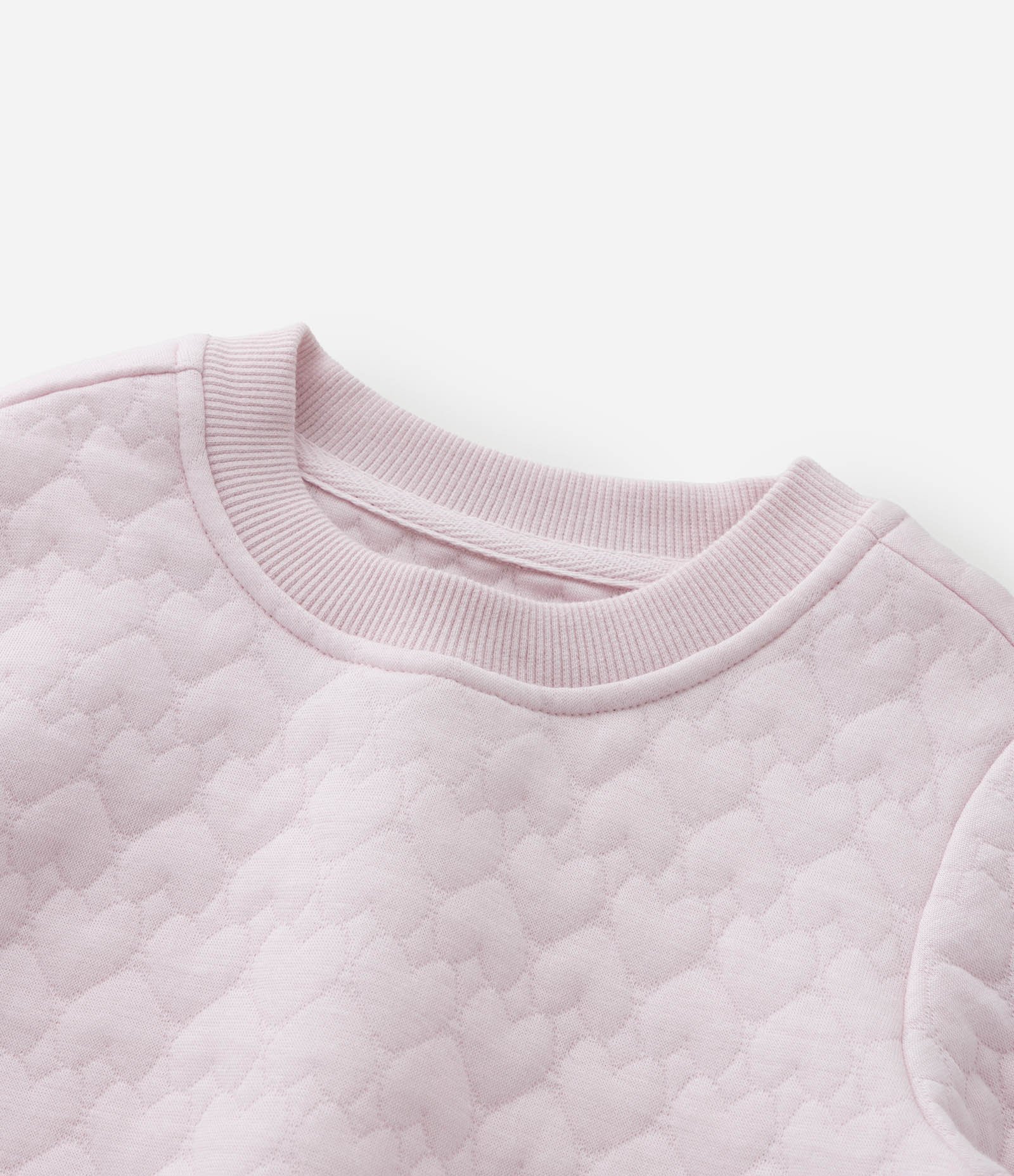 Conjunto Infantil com Textura Matelasse de Corações - Tam 1 a 5 Anos Rosa 4