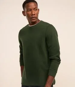 Blusão em Algodão com Punho Ajustado