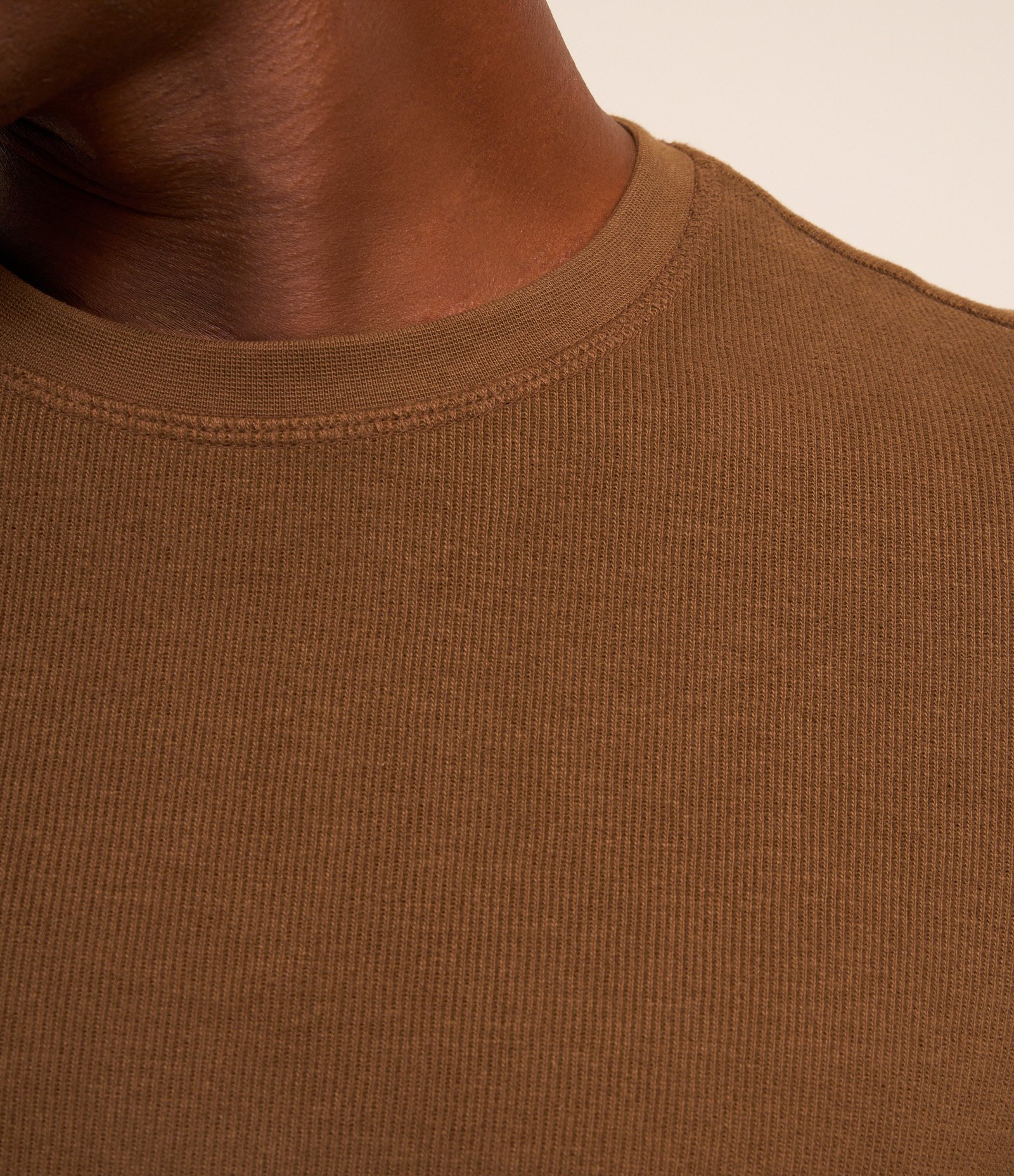 Blusão em Algodão com Punho Ajustado Marrom 3