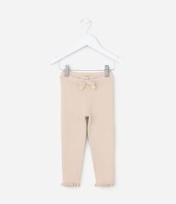 Calça Infantil em Ribana com Frufru na Barra - Tam 1 a 5 Anos